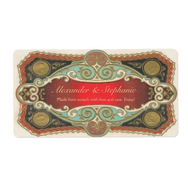 Etiqueta de Vintagem Personalizada ou Etiqueta de  (Frente)