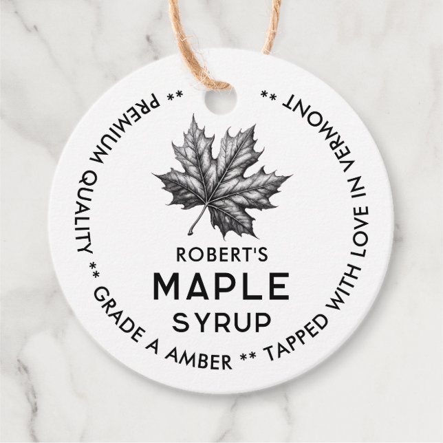 Etiqueta de xarope de bordo (Frente)
