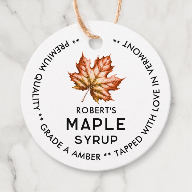 Etiqueta de xarope de bordo (Frente)