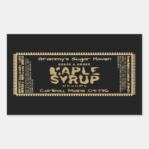 Etiqueta de Xarope de Mapeamento Personalizado com