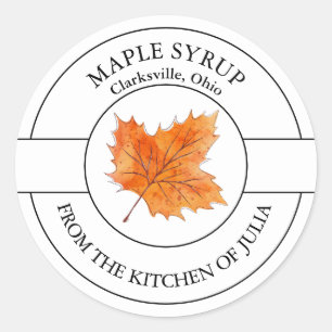 Etiqueta de Xarope de Maple