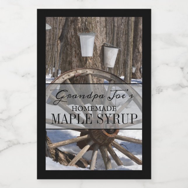 Etiqueta de Xarope Homemade Personalizada (Rótulo Único)