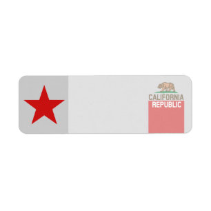 Etiqueta Decisão de Bandeira do Estado da República da CA