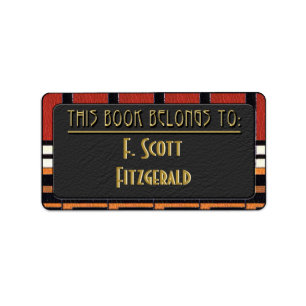 Etiqueta Deco de couro (Bookplate personalizado)