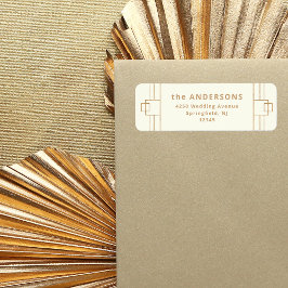 Etiqueta Deco Moderno | Endereço de regresso Dourado de Ivo