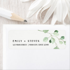 Etiqueta decor de aquarela