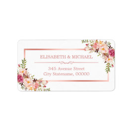 Etiqueta Decor Floral Elegante de Quadro Dourado Clássico R