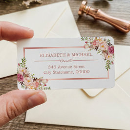 Etiqueta Decor Floral Elegante de Quadro Dourado Clássico R