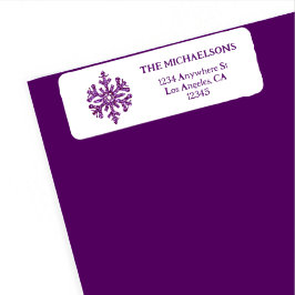 Etiqueta Deixe-A Neves Púrpura Floco de Neve