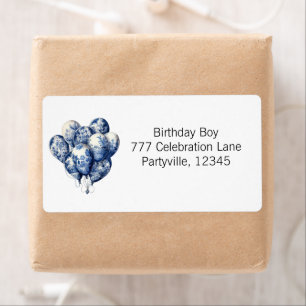 Etiqueta Delft Blue Balloons personalizáveis