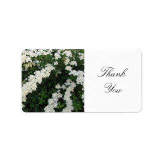 Etiqueta Delicado Floral Branco Agradecimento