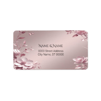 Etiqueta Delicate Pink Floral Address Label