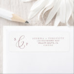 Etiqueta Delicate Rose Gold Return Address Label<br><div class="desc">These delicate rose gold return address labels are perfect for a modern wedding. The romantic minimalist design features lovely and elegant dusty rose blush pink typography on a white background with a clean and simple look. These labels can be used for a wedding, bridal shower, special event or any time...</div>