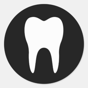 Etiqueta dental do dentista do preto da silhueta