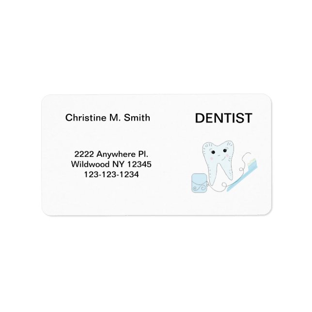 Etiqueta Dente de Dentista (Frente)