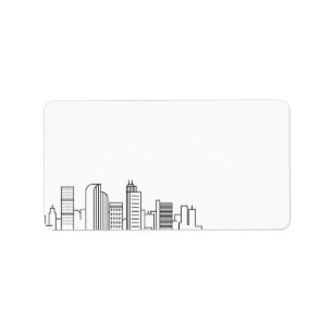 Etiqueta Denver Stylized Skyline   Rótulo do Vazio