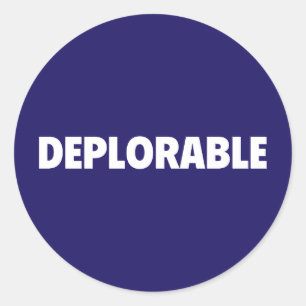 Etiqueta deplorável de Pinback do suporte do