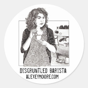 Etiqueta desapontada de Barista
