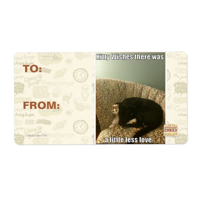 Etiqueta Desejos do gatinho (Frente)