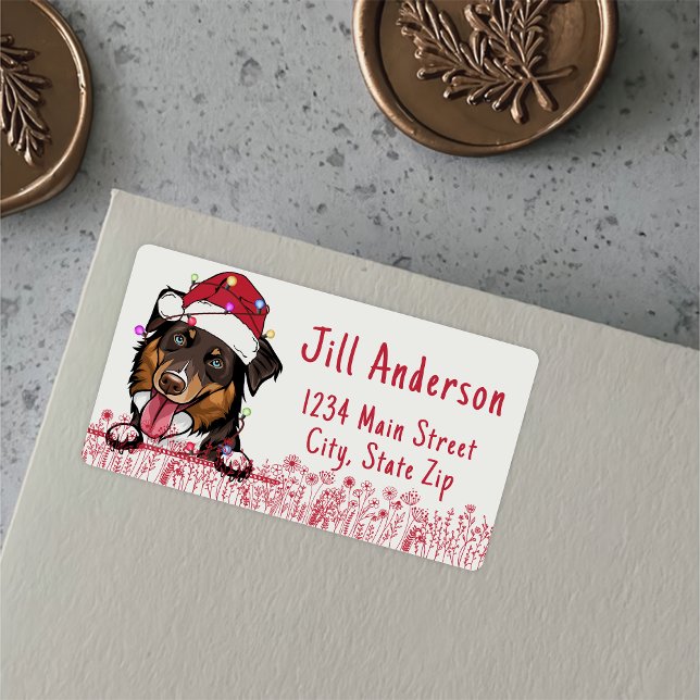 Etiqueta Desenho de Mão Personalizado por Cachorro Bruto (Criador carregado)