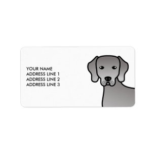 Etiqueta Desenho e Texto Personalizado da Cartoon Cachorro