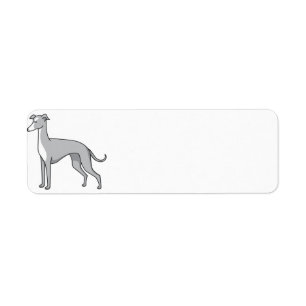 Etiqueta desenhos animados 2 do galgo italiano