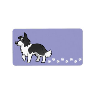Etiqueta Desenhos animados border collie