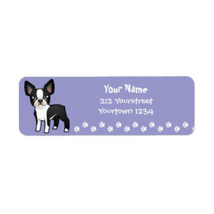Etiqueta Desenhos animados Boston Terrier