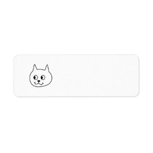 Etiqueta Desenhos animados brancos do gato