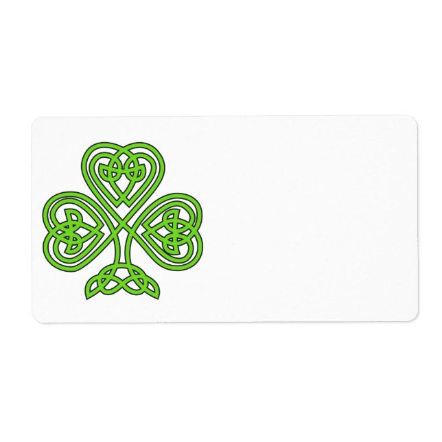Etiqueta Design Celtic Shamrock (Frente)