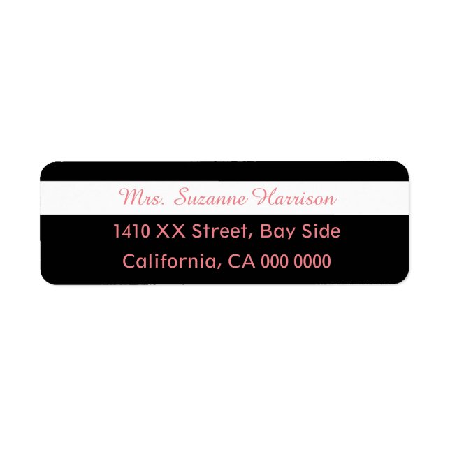 Etiqueta design da sua senhora feminina striped (Frente)