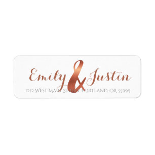 Etiqueta Design de cobre do ampersand