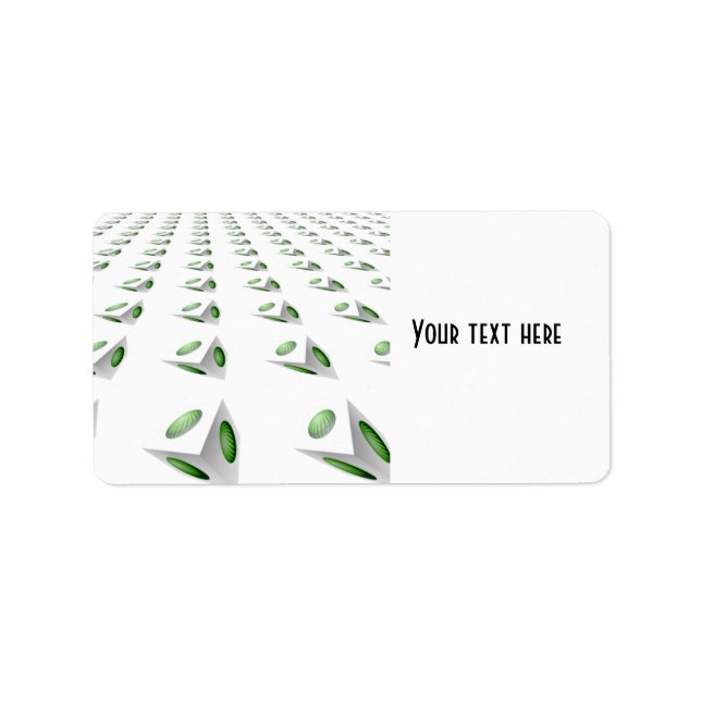 Etiqueta Design de Cubo 3D moderno (Frente)