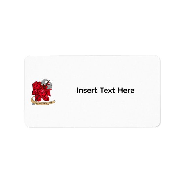 Etiqueta Design de Dice Barbary (Frente)