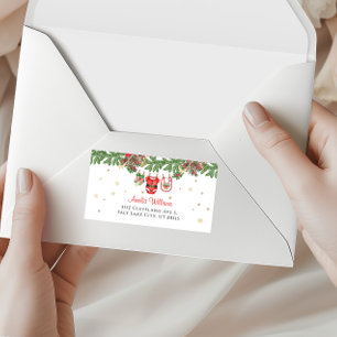 Etiqueta Design de Endereço de Natal Santa Baby