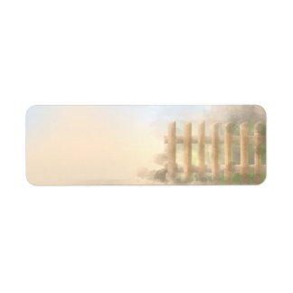 Etiqueta design de paisagem de névoa