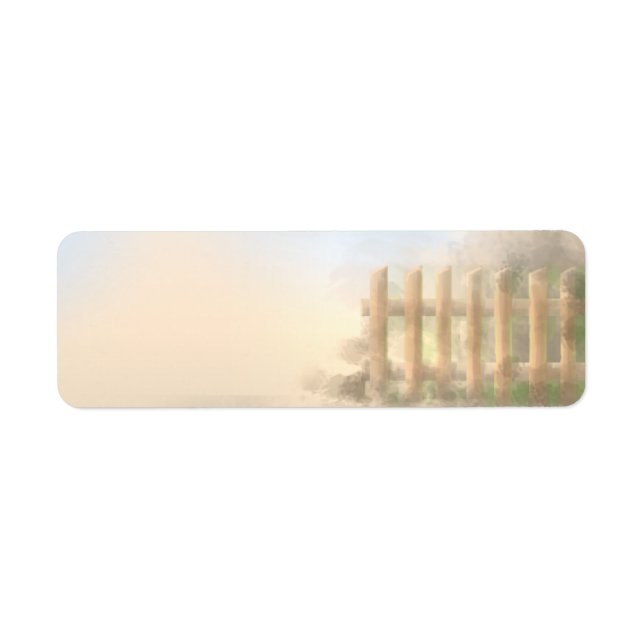 Etiqueta design de paisagem de névoa (Frente)