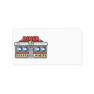 Etiqueta design de retro-diner