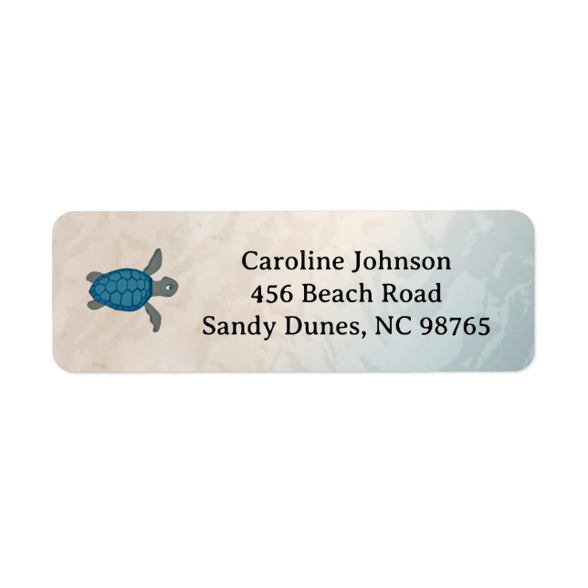 Etiqueta Design de tartarugas (Frente)