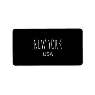 Etiqueta Design de Tipografia Minimalista Nova York EUA