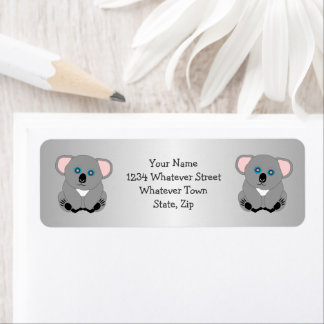 Etiqueta Design de Urso Koala Endereço de Devolução