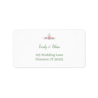 Etiqueta Design de Verduras de Noiva Floral Folclórica Pers