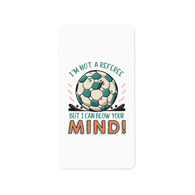 Etiqueta Design Divertido de Futebol (Frente)