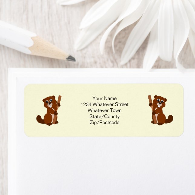 Etiqueta Design do castor personalizado (Insitu)