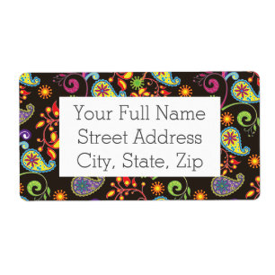 Etiqueta Design floral lunático