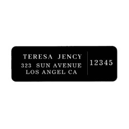 Etiqueta Design Moderno Preto Minimalista Tendência