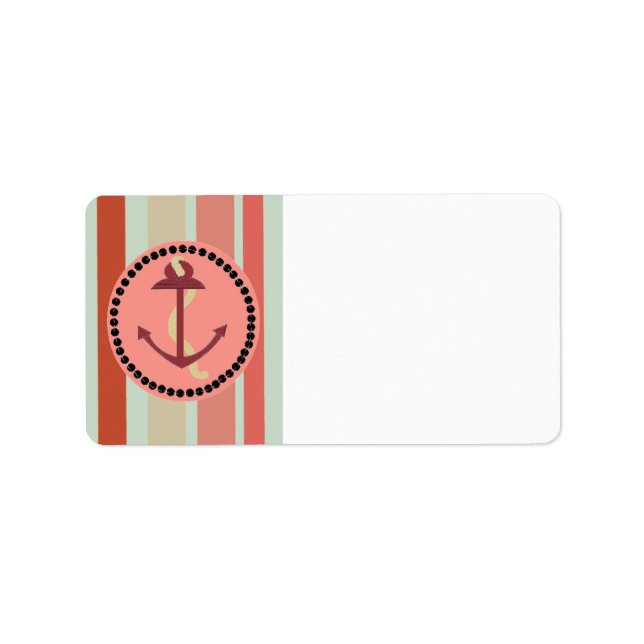 Etiqueta Design náutico em faixas (Frente)