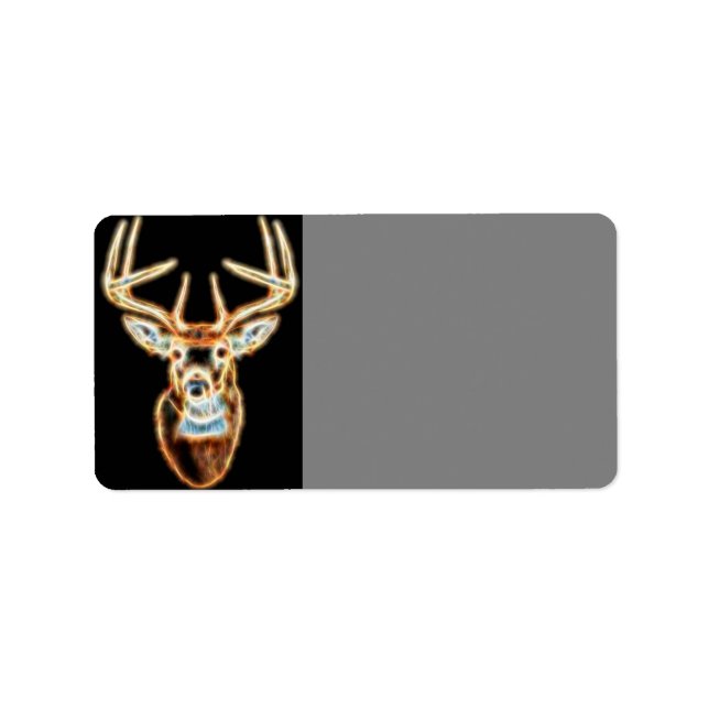 Etiqueta Designs com espírito de energia na cabeça de veado (Frente)
