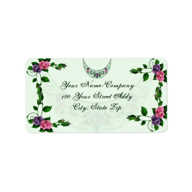 Etiqueta Deusa Verde Crescente em Direita (Frente)