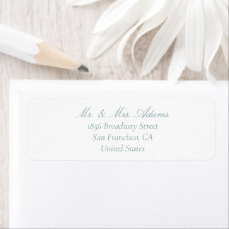 Etiqueta Devolução Clássica Azul Posto e Pré-Endereçada